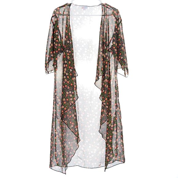 LuLaRoe Tops - Lularoe Floral Sheer Kimono Small